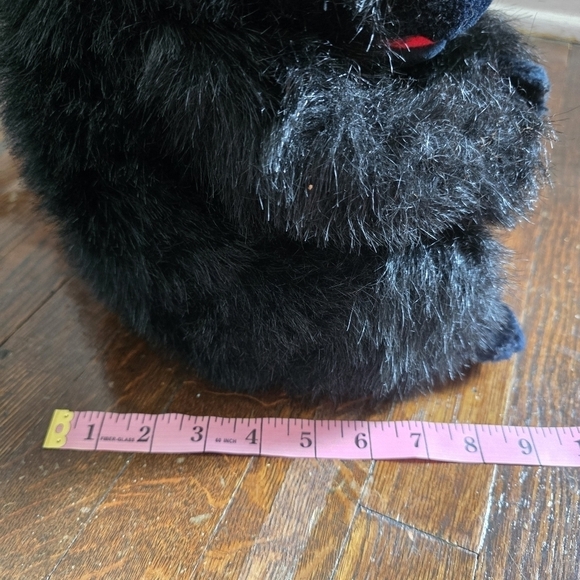 Vintage 80s Fine Toys Black Gorilla Rose Plush Stuffed Animal 12" - Picture 8 of 14
